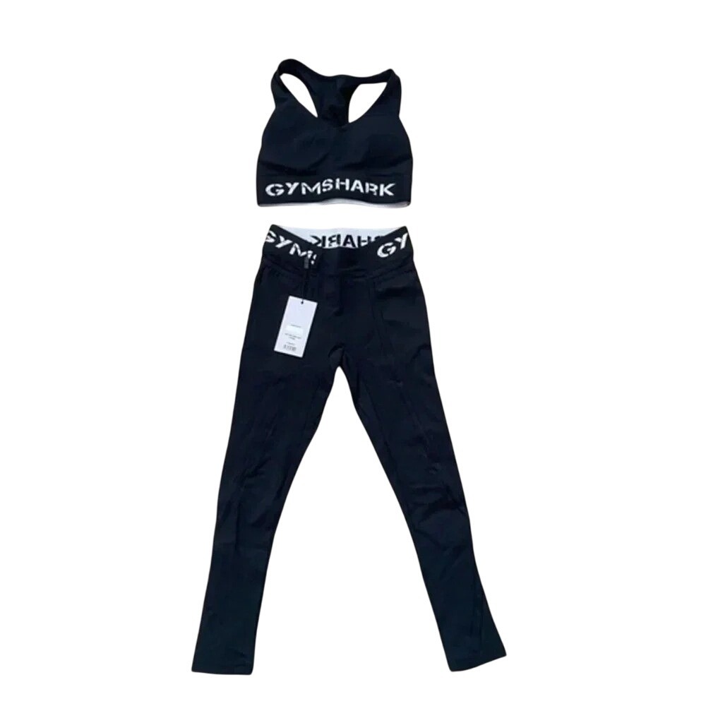 Gymshark Black Legacy Set Bra & Leggings‎ size XS
